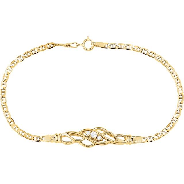 Round 1/8 CTW Natural Diamond 7 1/2" Bracelet