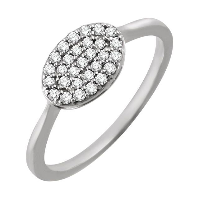 1/5 CTW Natural Diamond Cluster Ring