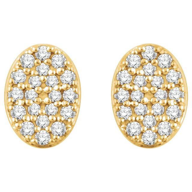 Round 1/6 CTW Natural Diamond Cluster Earrings