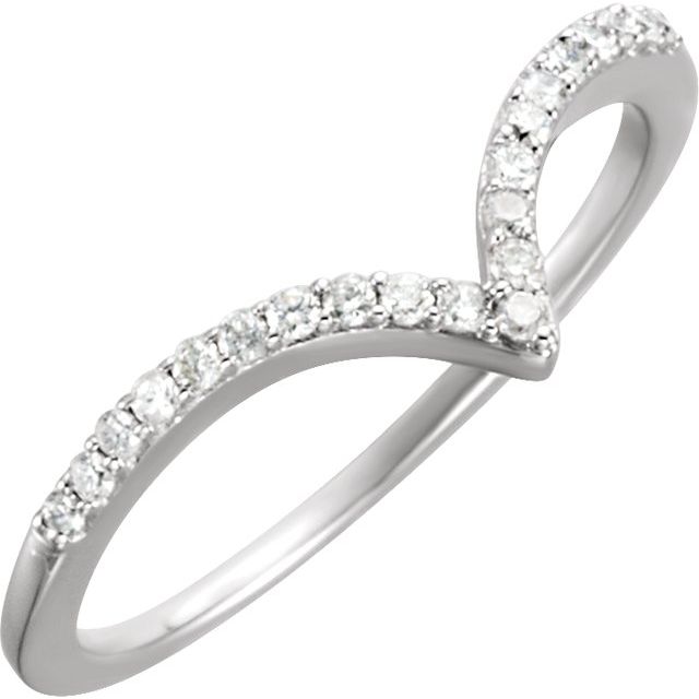 1/6 CTW Diamond V Ring