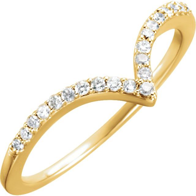 1/6 CTW Diamond V Ring