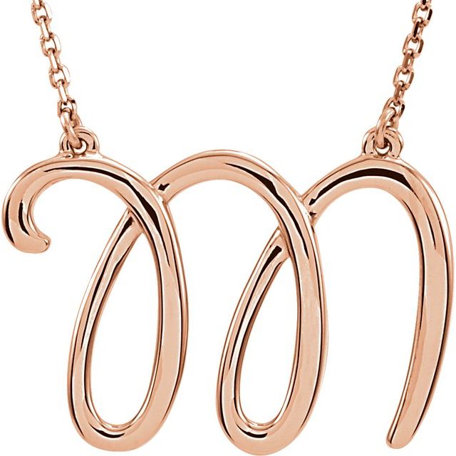 Script Initial A Necklace