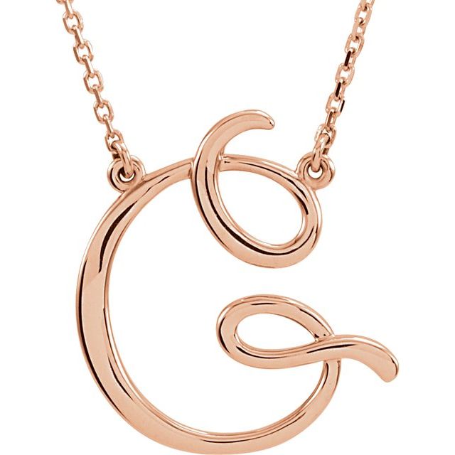 Script Initial A Necklace