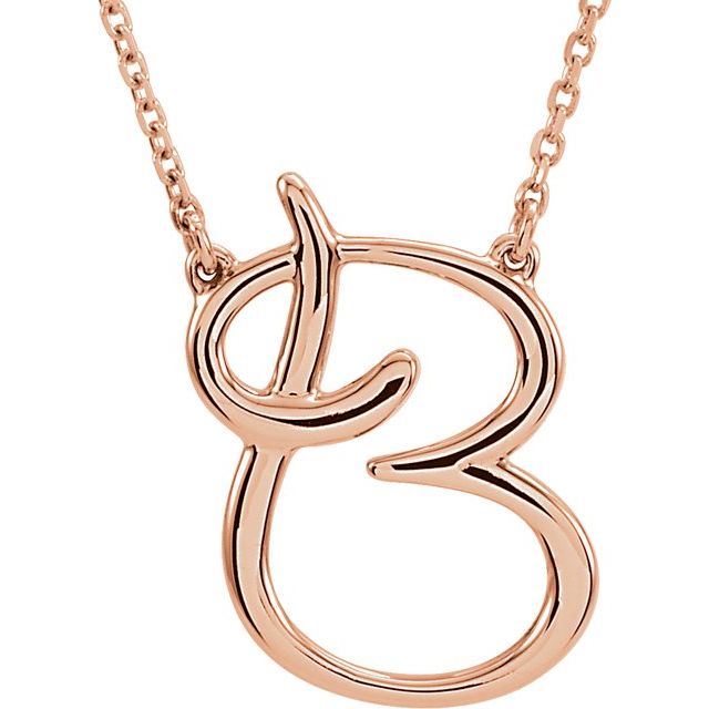 Script Initial A Necklace