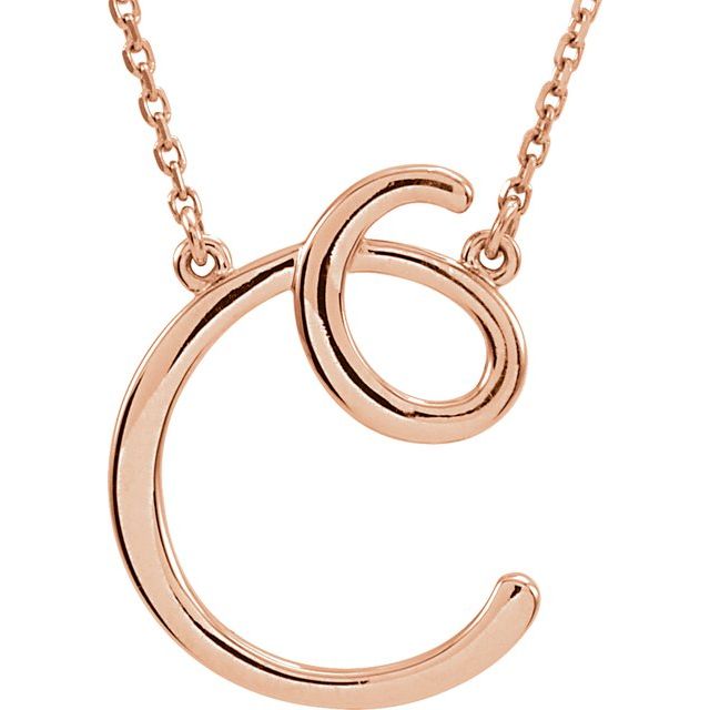 Script Initial A Necklace