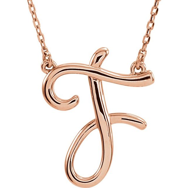 Script Initial A Necklace
