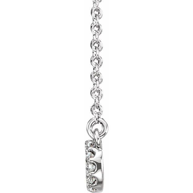 Round 1/10 CTW Natural Diamond Infinity 16 1/2" Necklace