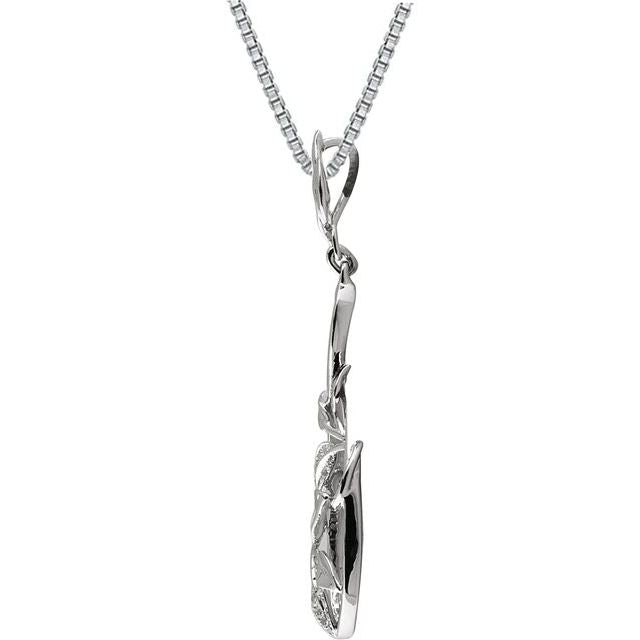 Round 1/10 CTW Natural Diamond Floral Necklace