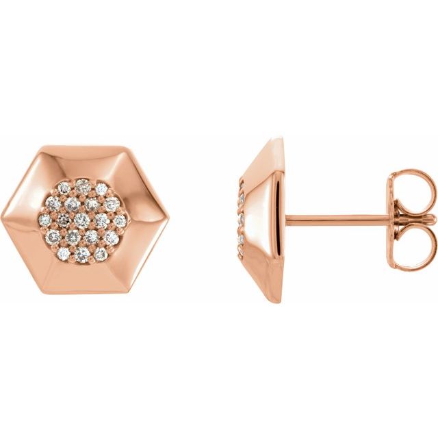 Round 1/6 CTW Natural Diamond Geometric Earrings