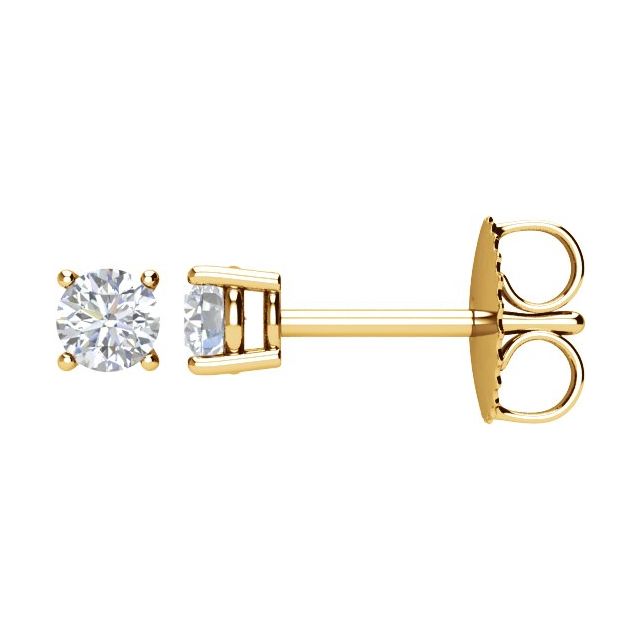 Round 1/4 CTW Natural Diamond Stud Earrings