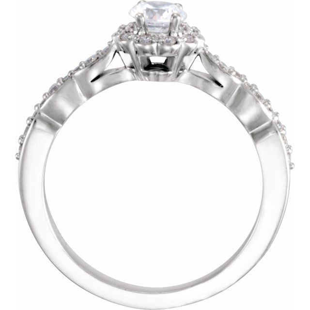 Round 1/2 CTW Diamond Halo-style Engagement Ring