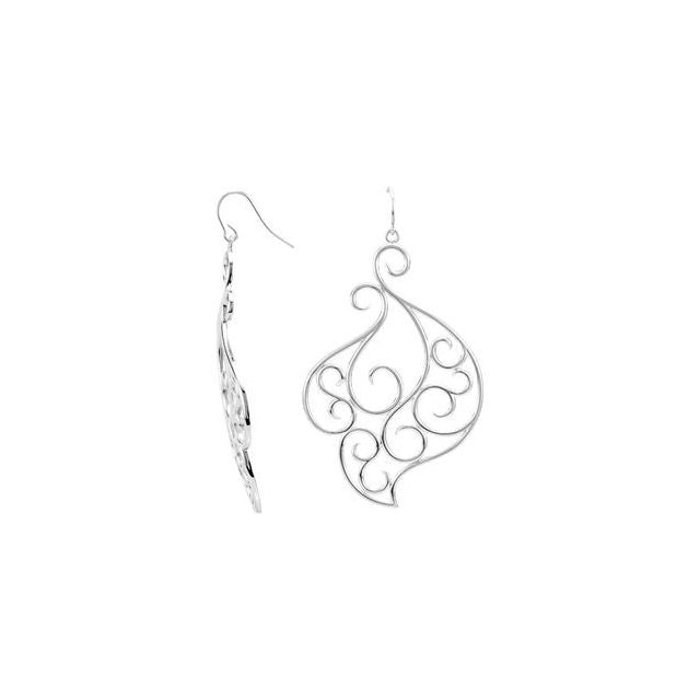 64x41.25mm Scroll Earrings