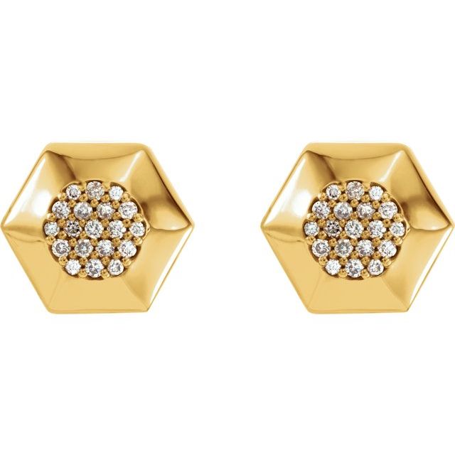 Round 1/6 CTW Natural Diamond Geometric Earrings