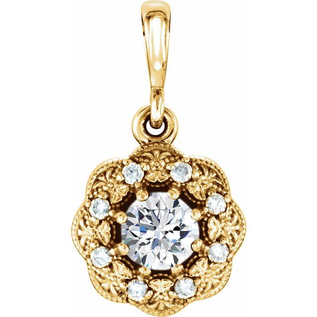 Round 1/3 CTW Natural Diamond Pendant