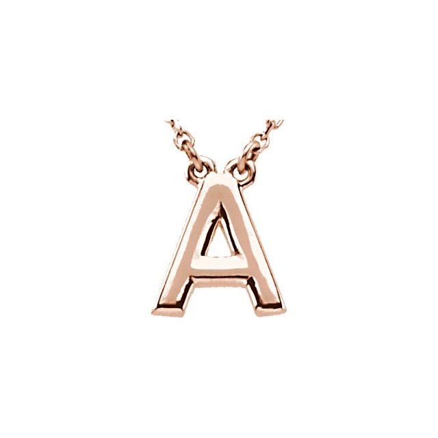 Block Initial A Necklace