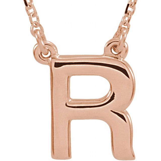 Block Initial A Necklace