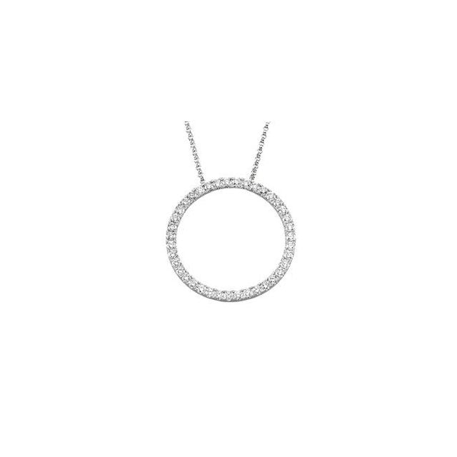 Round 1 CTW Natural Diamond Circle Necklace