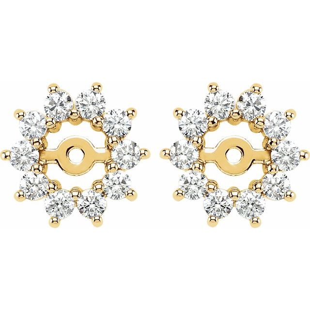 5/8 CTW Diamond Earring Jackets with 3.7mm ID