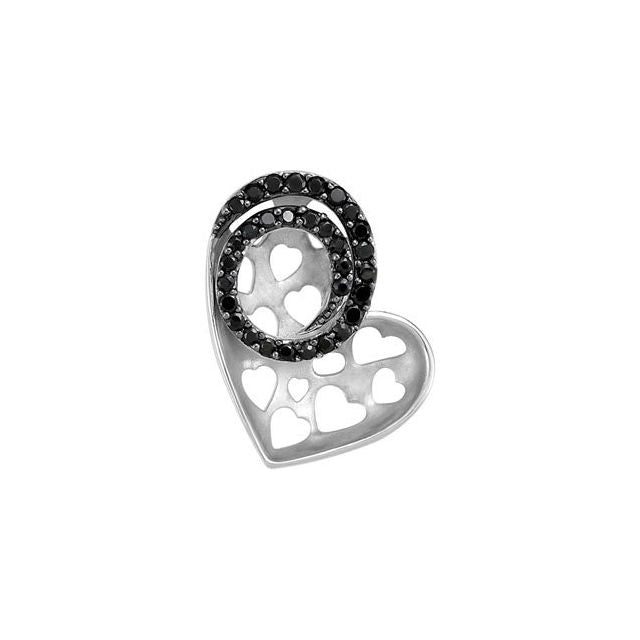 Black Spinel Heart Pendant