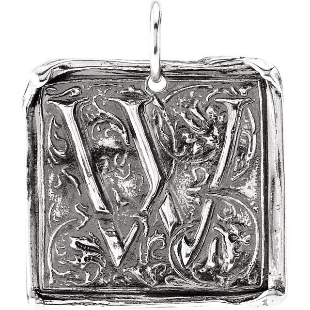 Initial "S" Vintage-Inspired Pendant
