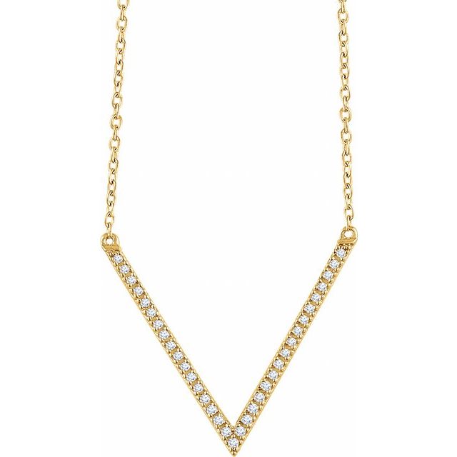 Round 1/6 CTW Natural Diamond V Necklace