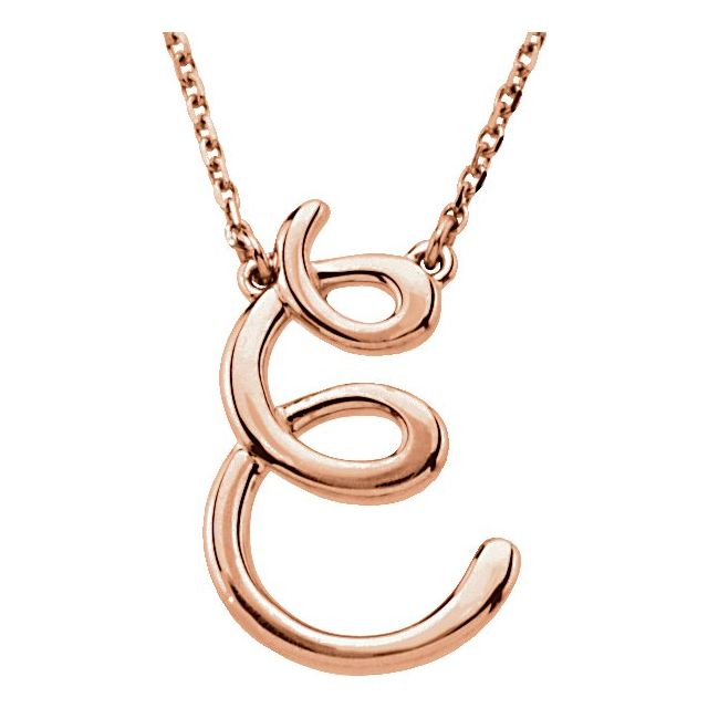 Script Initial A Necklace