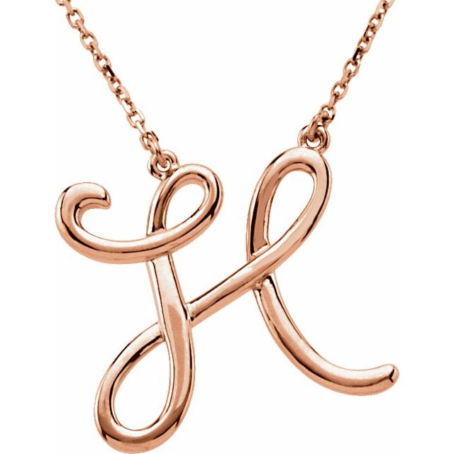 Script Initial A Necklace