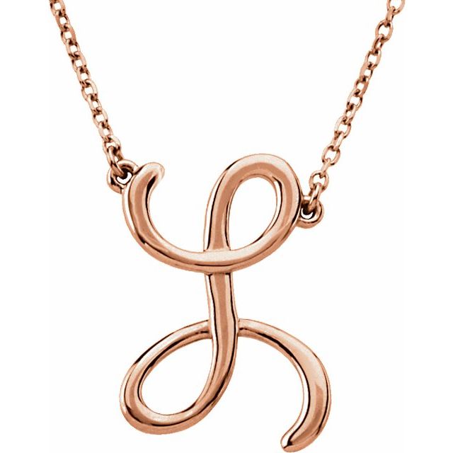 Script Initial A Necklace