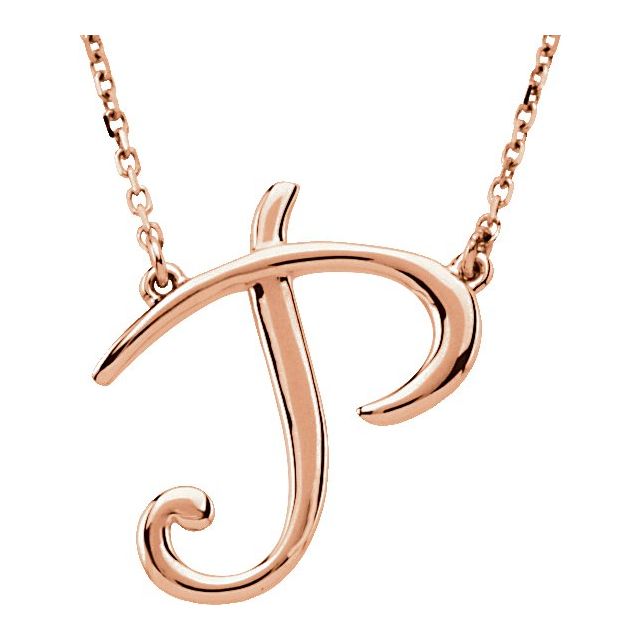 Script Initial A Necklace