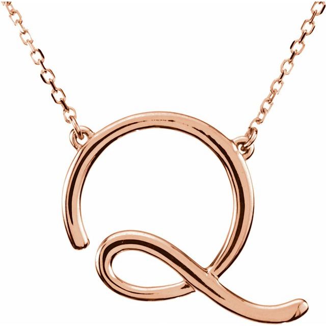 Script Initial A Necklace