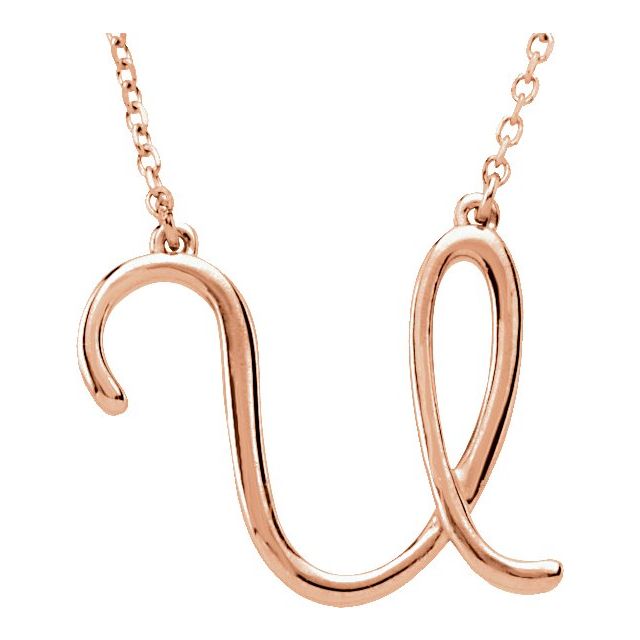 Script Initial A Necklace