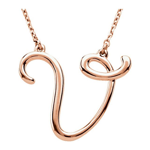 Script Initial A Necklace