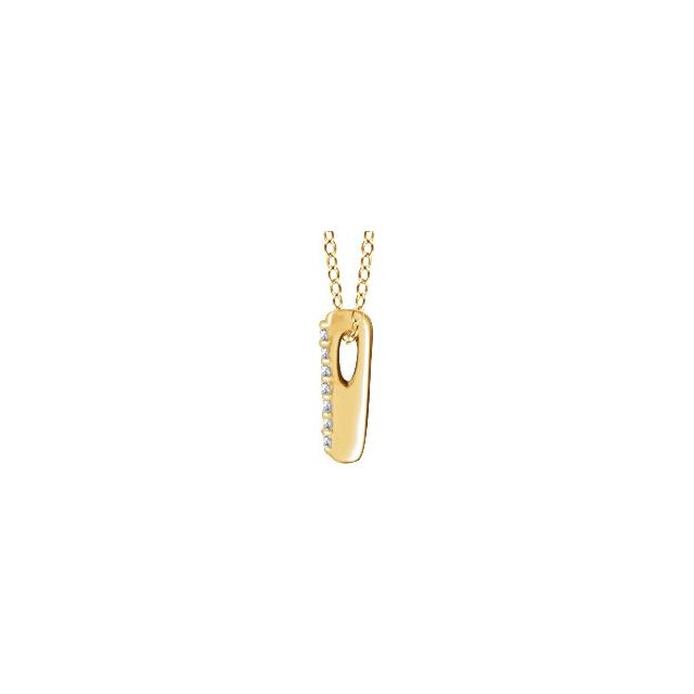 Round .05 CTW Natural Diamond Bar Necklace
