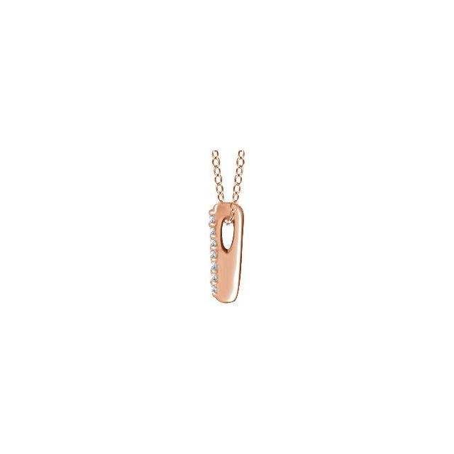 Round .05 CTW Natural Diamond Bar Necklace