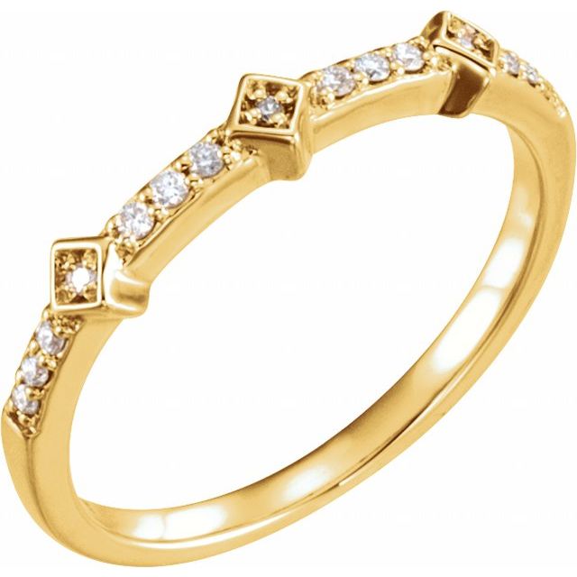 1/10 CTW Natural Diamond Stackable Ring