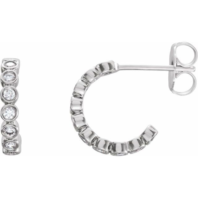 Round 1/4 CTW Natural Diamond Huggie Earrings