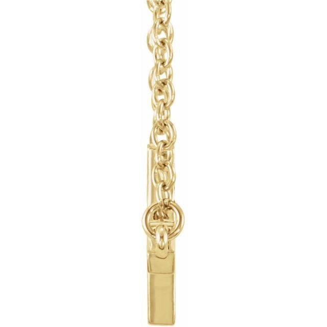 22x11.5mm Sideways Cross Necklace