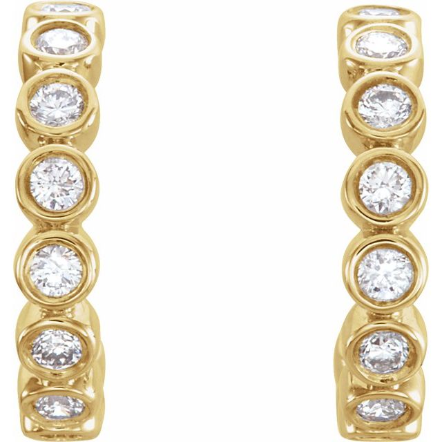 Round 1/4 CTW Natural Diamond Huggie Earrings