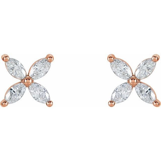 Marquise 1/2 CTW Natural Diamond Cluster Earrings
