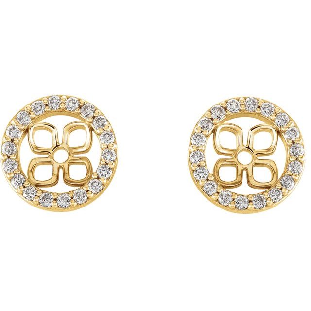 8.5mm ID 1/2 CTW Natural Diamond Earring Jackets