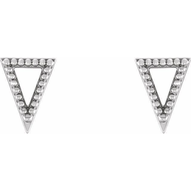 Beaded Triangle Earrings