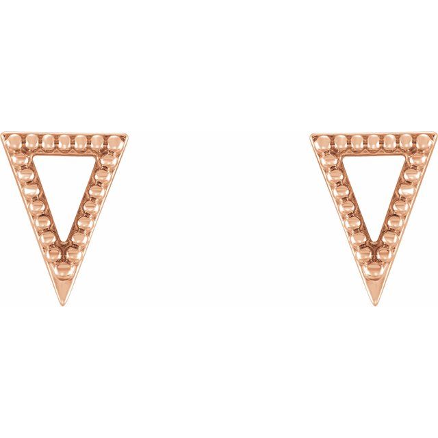 Beaded Triangle Earrings