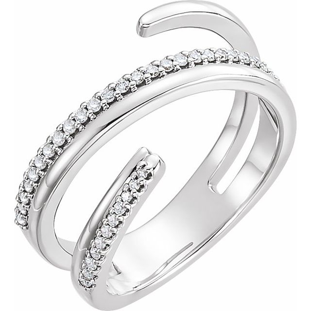 1/6 CTW Diamond Negative Space Ring