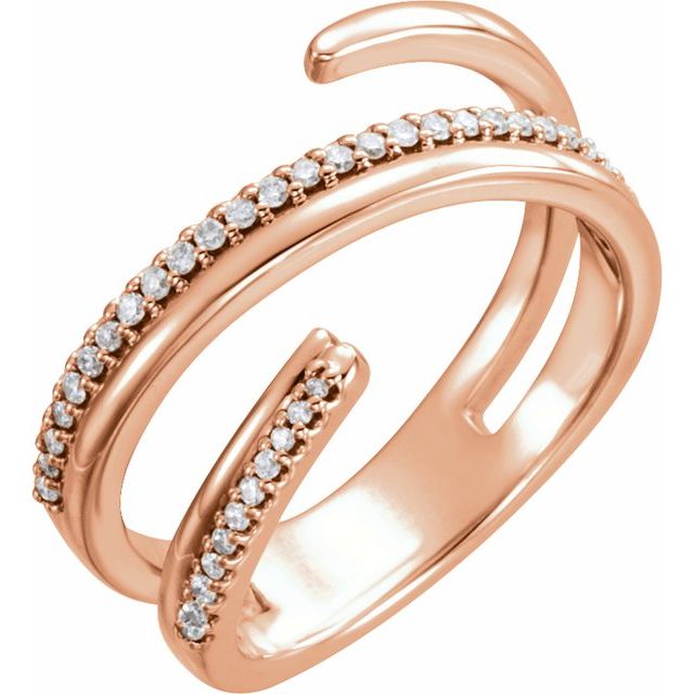 1/6 CTW Diamond Negative Space Ring