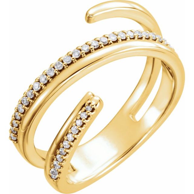 1/6 CTW Diamond Negative Space Ring