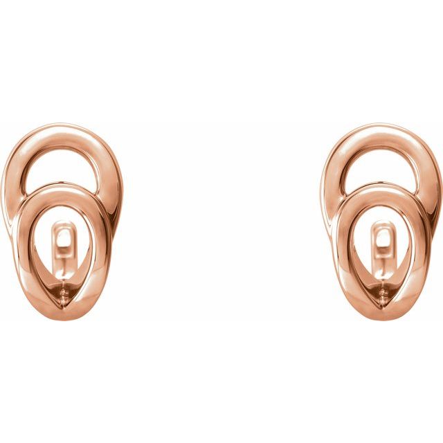 Geometric J-Hoop Earrings