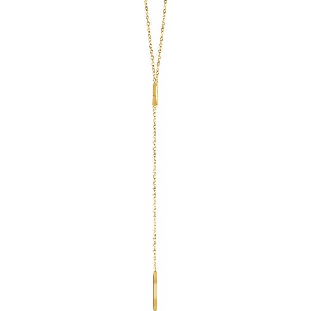 Circle & Bar "Y" Necklace