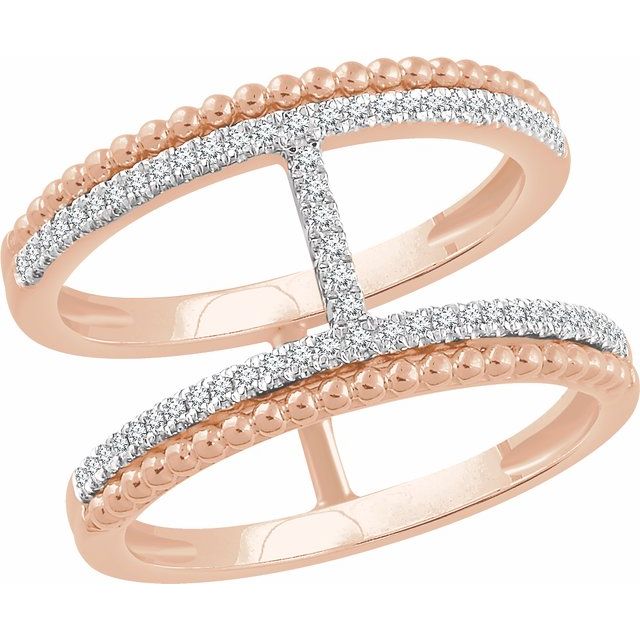 1/5 CTW Natural Diamond Negative Space Ring
