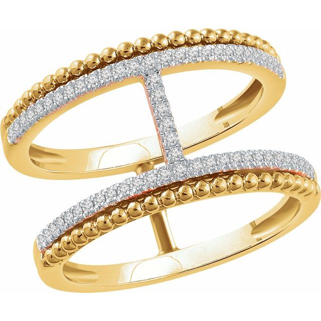 1/5 CTW Natural Diamond Negative Space Ring