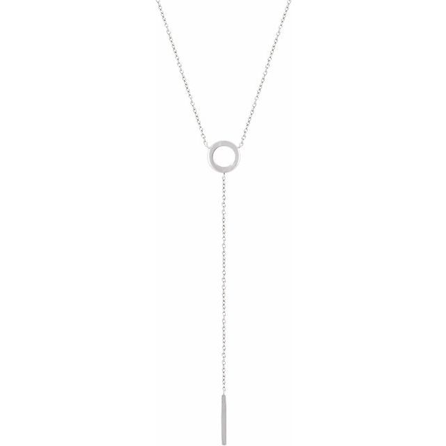 Circle & Bar "Y" Necklace